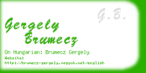 gergely brumecz business card